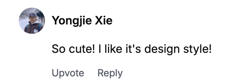 User feedback – Yongjie Xie